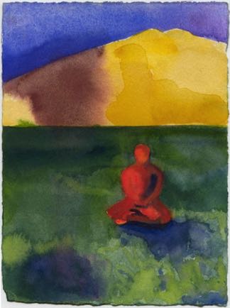 27 (Siting Man), 14cmx19cm, Watercolour 27 (Siting Man), 14cmx19cm, Watercolour